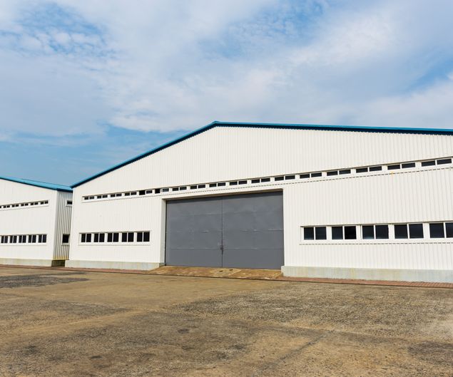 Storage warehouse at outdoor